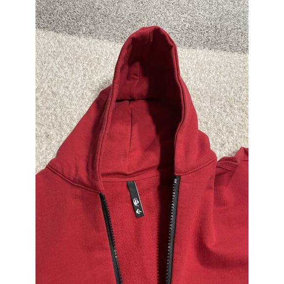 Noblu Breakfast in Tokyo women’s size Small red hooded sweatshirt zip jacket - Picture 6 of 9